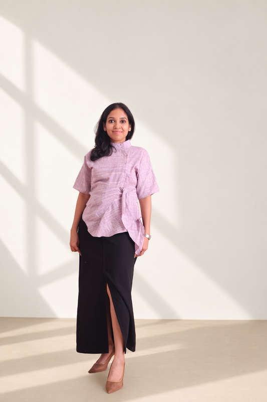 Tie Waist Handspun Khadi Shirt