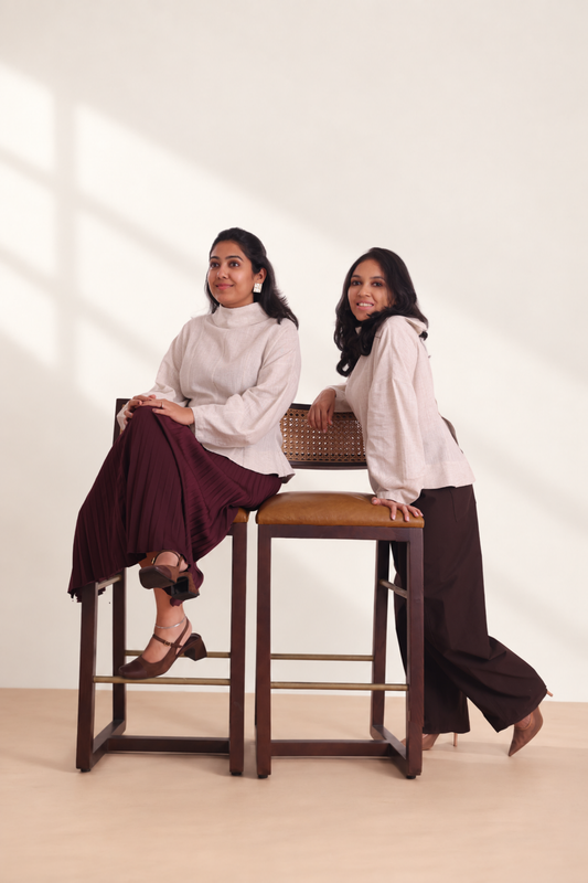 Backward Button Down Cotton-Linen Shirt